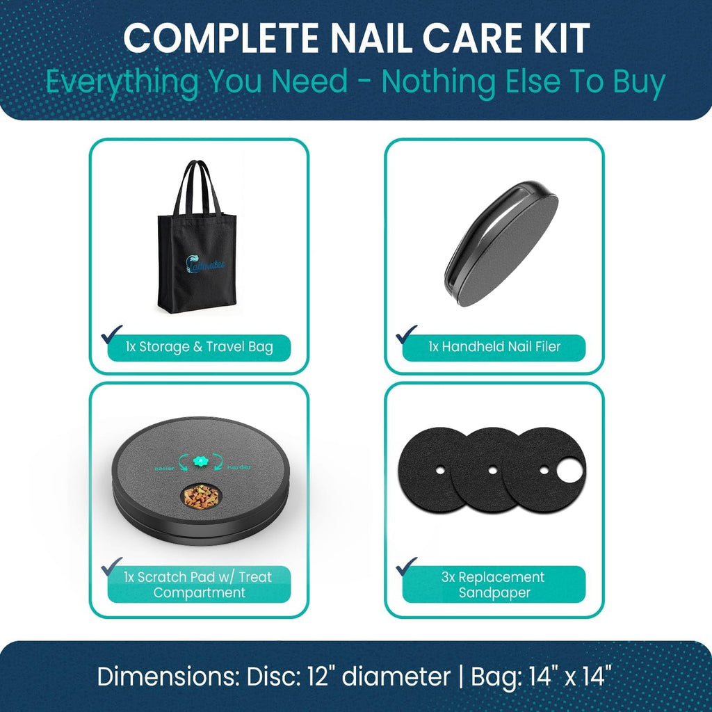 TAILMATES Dog Nail Scratch Board w/ Handheld Nail Filer & Tote Bag
